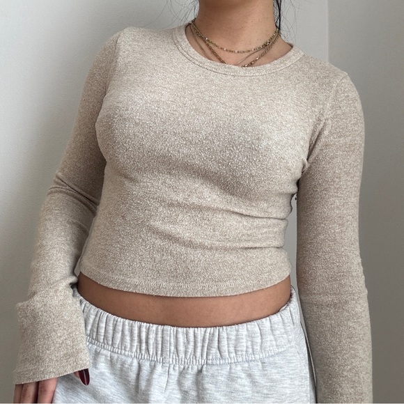 Zara Tops - Zara Women's Light Brown Long Sleeve Top